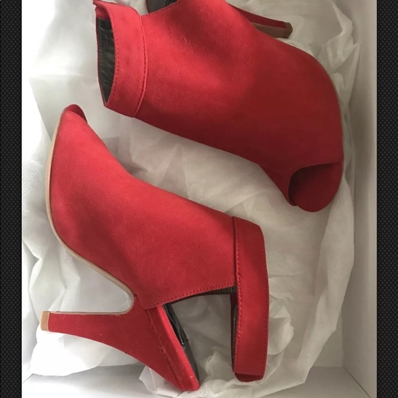 jeffrey campbell red suede boots
